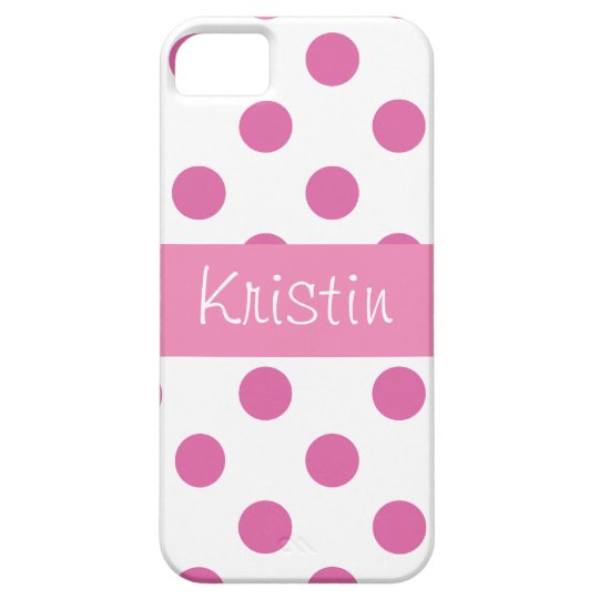 Pink Girly Polka Dot Iphone 5 Cases 