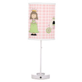Pink Girly Princess Custom Table Lamp (Back)