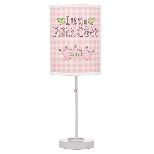 Pink Girly Princess Custom Table Lamp (Front)