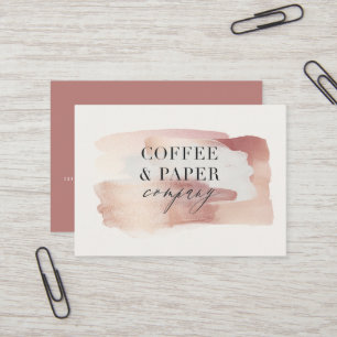 Pink girly rose gold modern stylish business card