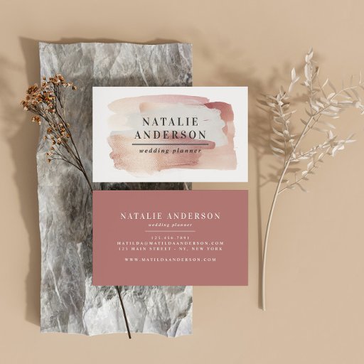 Customizable Pink girly rose gold modern stylish business card