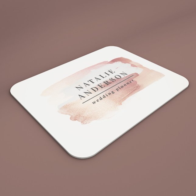 Pink girly rose gold modern stylish elegant mouse pad (Creator Uploaded)