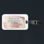 Pink girly rose gold modern stylish  luggage tag<br><div class="desc">Pink girly rose gold modern stylish chic elegant design. On trend pink girly rose gold design. Part of a modern collection.</div>