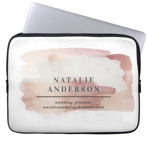 Pink girly rose personalised modern stylish  laptop sleeve