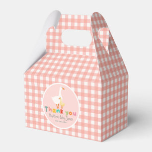 Pink Girly Silly Goose Farm Baby Shower Favor Boxes