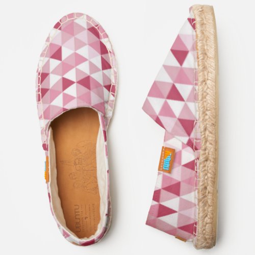 Pink girly triangles espadrilles