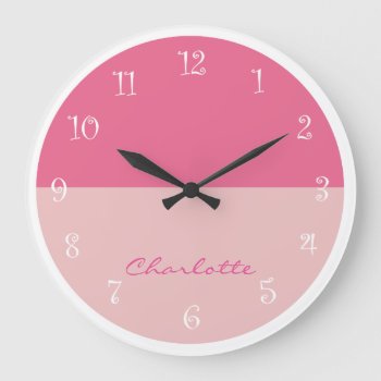 Pink Girly Wall Decor Clock by PinkGirlyThings at Zazzle