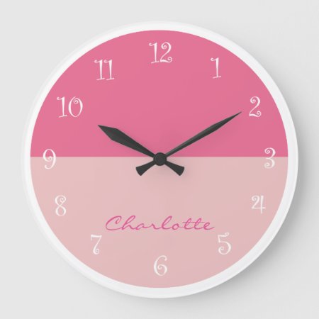 Pink Girly Wall Decor Clock