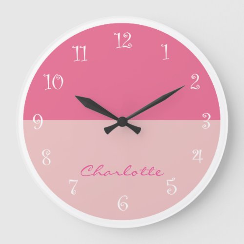 Pink Girly Wall Decor Clock