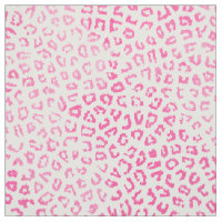 Pink girly watercolor animal print pattern fabric