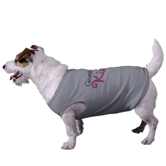 Pink Gives Wet Kisses Dog t-shirts (Side)