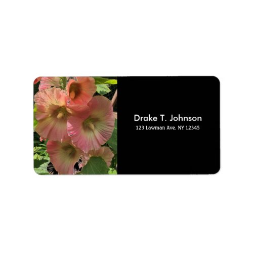 Pink Gladiola Flowers Label