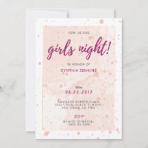 Pink Glam Bachelorette Party Invite
