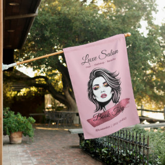 Pink Glam Beauty Salon Appointment Flag