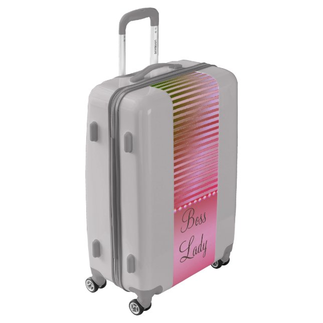 Pink Glam Boss Lady   Luggage (Rotated Left)