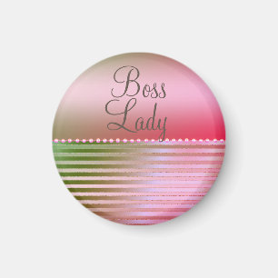 Pink Glam Boss Lady  Magnet