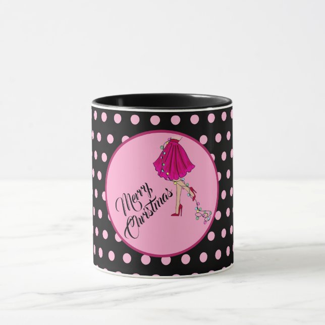 Pink Glam Christmas  Mug (Center)