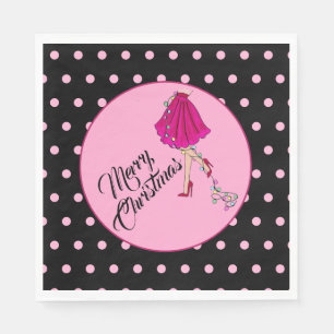 Pink Glam Christmas  Napkins