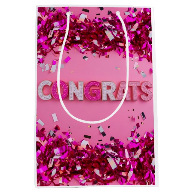 Pink Glam Congrats Gift Bag (Front)