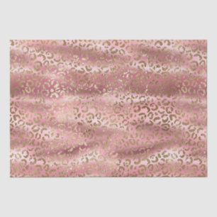 Pink Glam Glam Gold Leopard Animal Print Tissue Paper