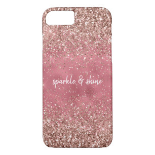 Pink Glam Glitzy glitter iPhone 8/7 Case