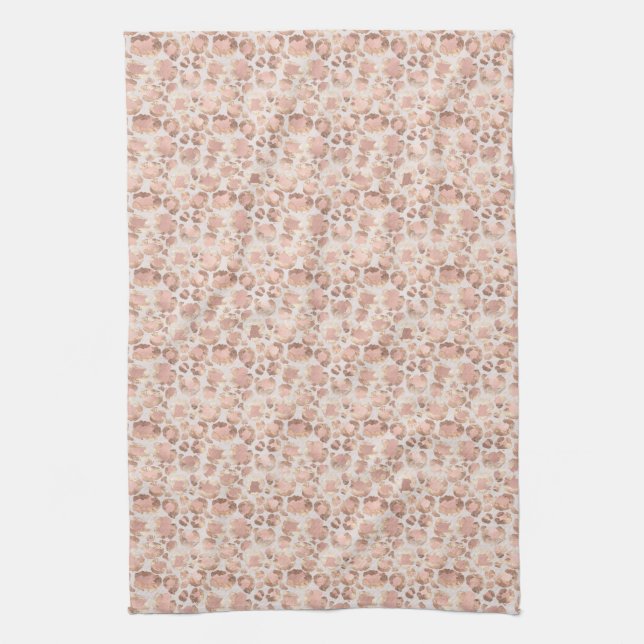 Pink Glam Leopard Print Kitchen Towel (Vertical)