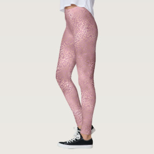 Women's Pink Leopard Print Leggings