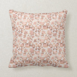 Pink Glam Leopard Print Throw Pillow