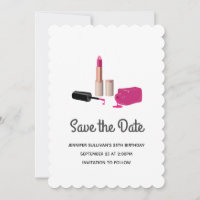 Pink Glam Lipstick & Nail Polish Beauty Themed