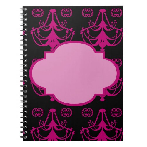 Pink Glamour Chandelier Notebook