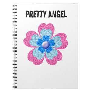 pink glamour glitter notebook
