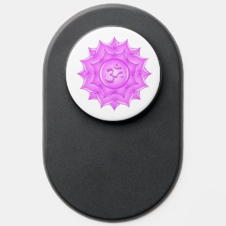 Pink Glass Lotus Flower Om Symbol Drawing