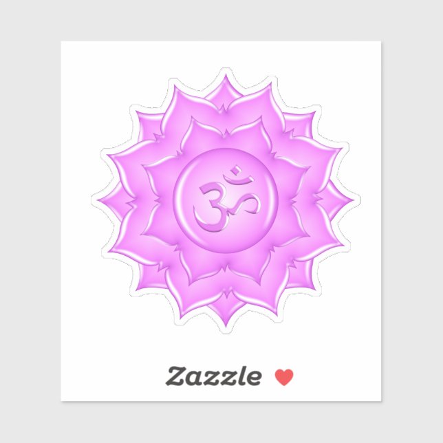 Pink Glass Lotus Flower Sticker (Sheet)