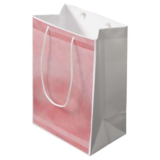 Pink Glass Medium Gift Bag (Front Angled)
