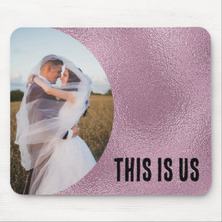 Pink Glass Photo Frame Mouse Pad