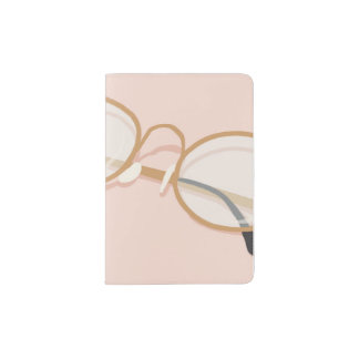pink glasses passport holder
