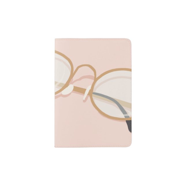 pink glasses passport holder (Front)