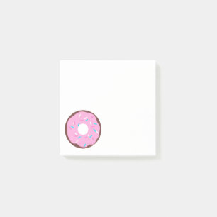 Pink Glazed Chocolate Donut Post-it Notes