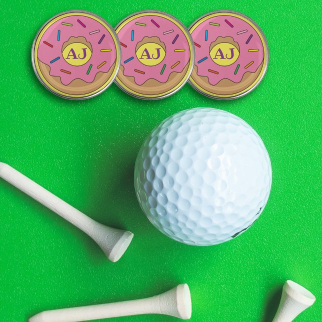 Pink Glazed Donut with Sprinkles Golf Ball Marker (Creator Uploaded)