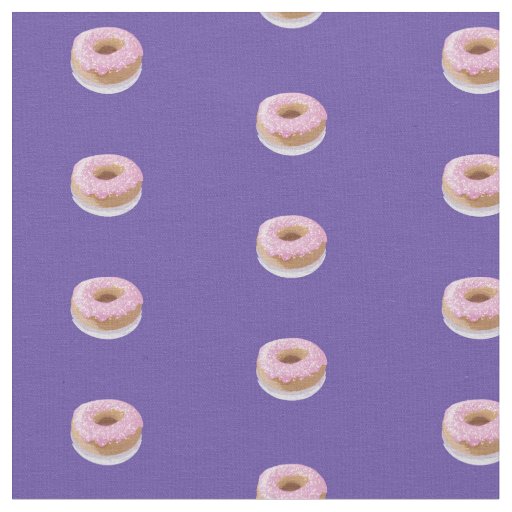 Pink glazed doughnut fabric