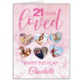 Pink Glitter 21st Birthday Photo Heart BIG Card