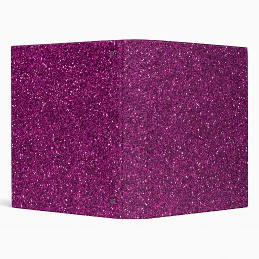 Pink Glitter 3 Ring Binder | Zazzle