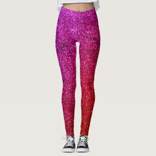 Pink Glitter Aesthetic Leggings