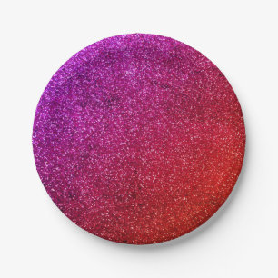 Pink Glitter Aesthetic Paper Plates