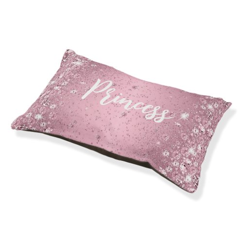 Pink Glitter and Diamonds Pet Bed