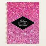 Pink Glitter and Glamour Appointment Book  Planner<br><div class="desc">A bright pink glittery background image provides a glamorous backdrop to this beauty-themed appointment book. Your name or business name is elegantly styled in a faux silver trimmed nameplate for a classy logo. A stylish design motif for beauty salons, nail designers, makeup artists, cosmetologists, hair stylists, event planners, teachers and...</div>