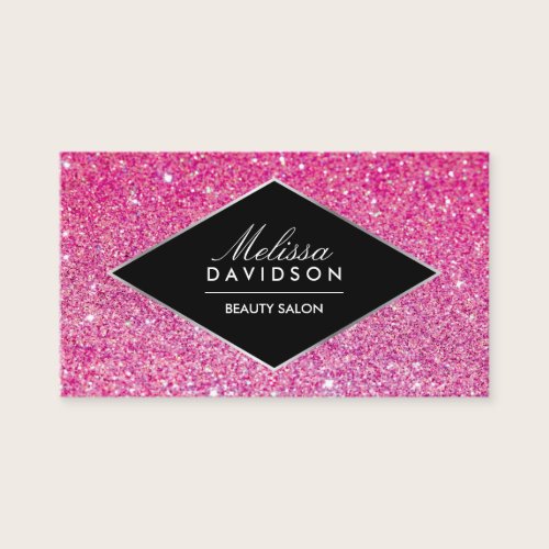 Pink Glitter and Glamour Beauty Business Card Pink Glitter and Glamour Beauty Business Card