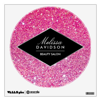 Pink Glitter and Glamour Beauty Salon Wall Decal
