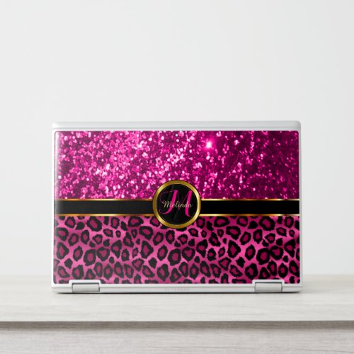 Pink Glitter and Leopard Animal Skin