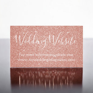 Pink Glitter and Sparkle Simple Business Enclosure Card
